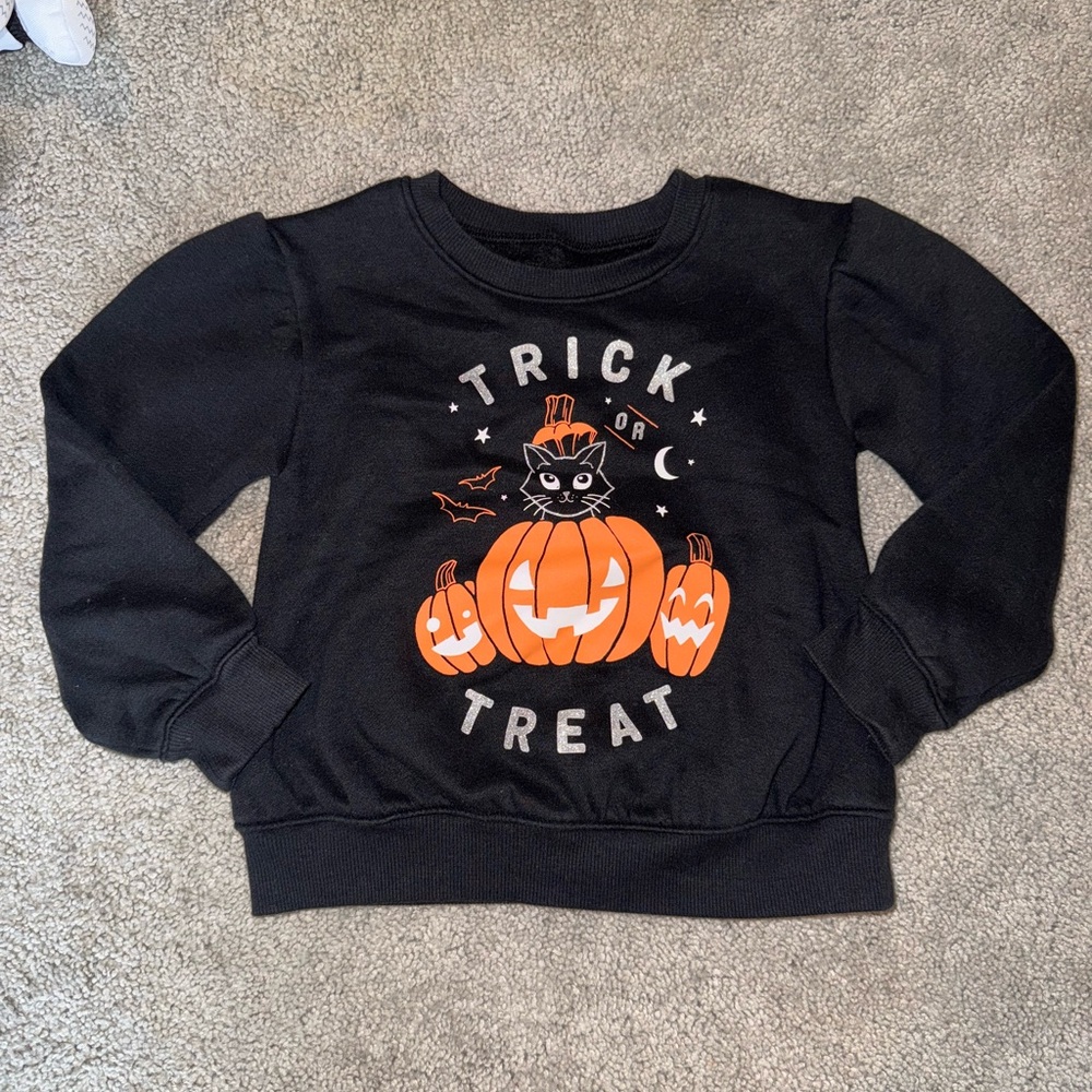 Jumping Beans Halloween Sweatshirt 4T Trick or Treat Pumpkin Cat